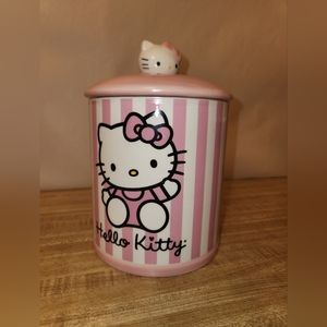 Sanrio Hello Kitty Pink Ceramic Cookie Snack Jar